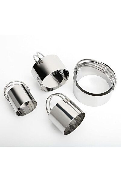 ALMEKAQUZ (5 Pieces/Set) Biscuit Cutter Set with Handle, Stainless Steel