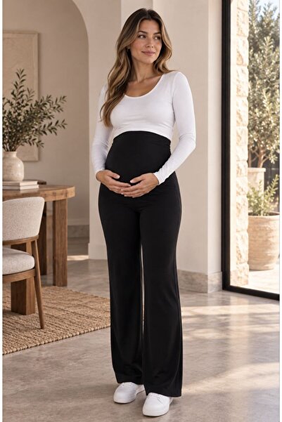 Maison La Femme Women's High Waist Spanish Style Winter Maternity Leggings
