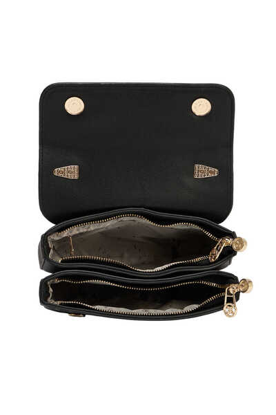 Tergan Black Print Women's Handbag - S26K1Pr09154-T0E