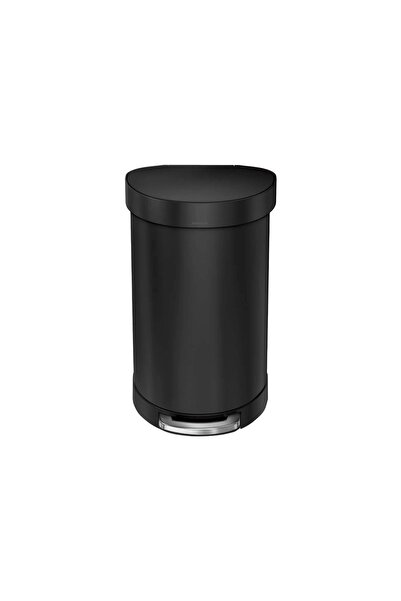 Simplehuman Pedal trash can, semi-round, 45 L, stainless steel, Matte Black -