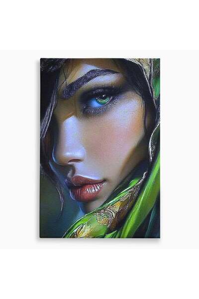 Luxcanva Tablou Canvas Ochiul Fermecator 70x100 cm pe Sasiu Lemn Portret Feme...