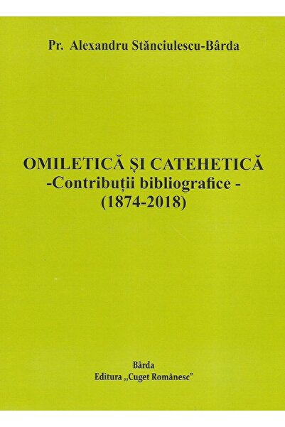 Generic Brand Omiletica si catehetica. Contributii bibliografice