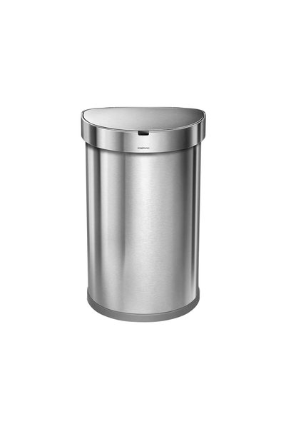 Simplehuman Trash can with sensor, semi-round, 45 L, stainless steel -