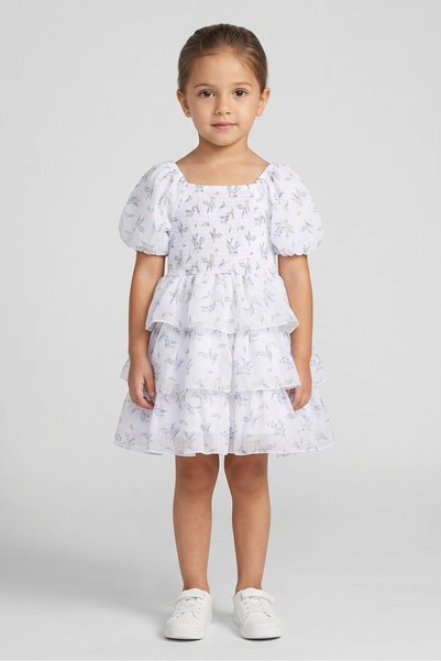 Limited Too Toddlers Girl Floral Print Casual Dress, White