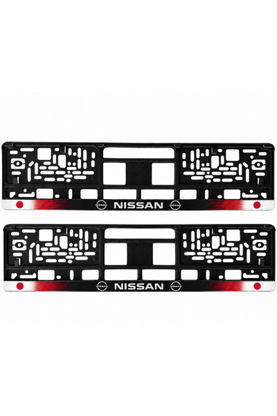 Autohelix MSA Set de 2 piese, suport personalizat pentru plăcuța de înmatriculare pentru Nissan, HLX-1