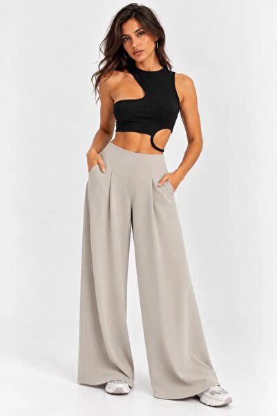 Cool & Sexy Cepli İspanyol Paça Modal Kumaş Pantolon
