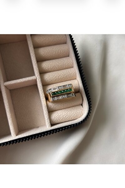 gaila design Green Stone Crown Ring