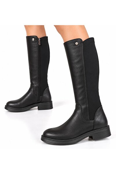 TRENDYSHOSE 7247 Άνετες γυναικείες μακριές μπότες με ελαστική σόλα από καουτσούκ