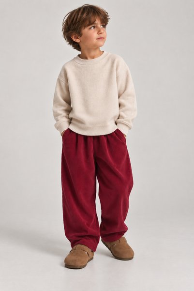 My Baby's World Burgundy Color Velvet Balloon Cut Children's Pants