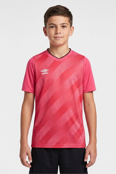 UMBRO تيشيرت تدريب بأكمام قصيرة للأطفال الأولاد، فوشيا