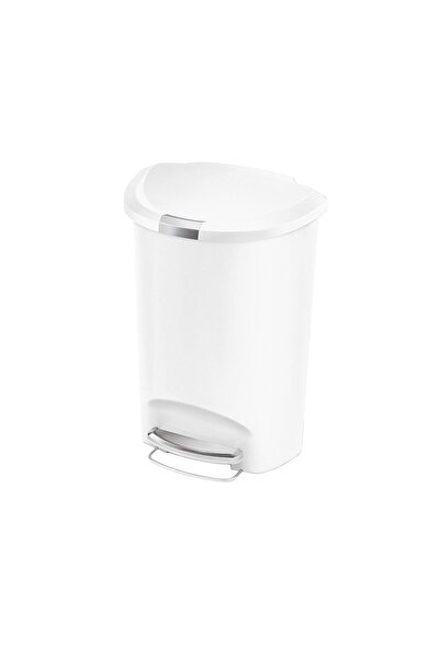 Simplehuman Trash can with pedal, 50 L, semi-round, White -