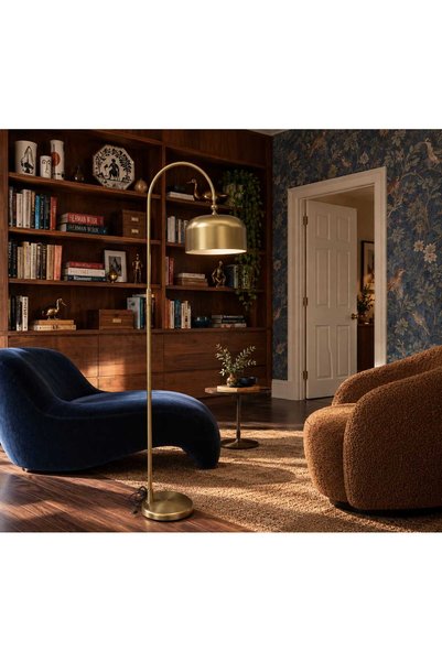 Emg DesiGn Modern Kavisli Eskitme Gold Lambader Retro Rustik Kubbe Başlıklı M...