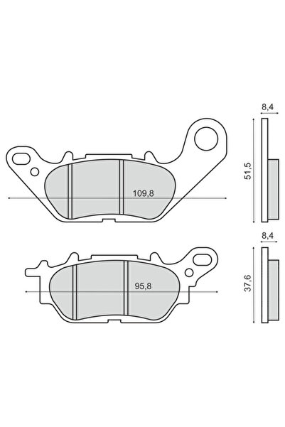 RMS Yamaha X-Max 300 organic brake pads