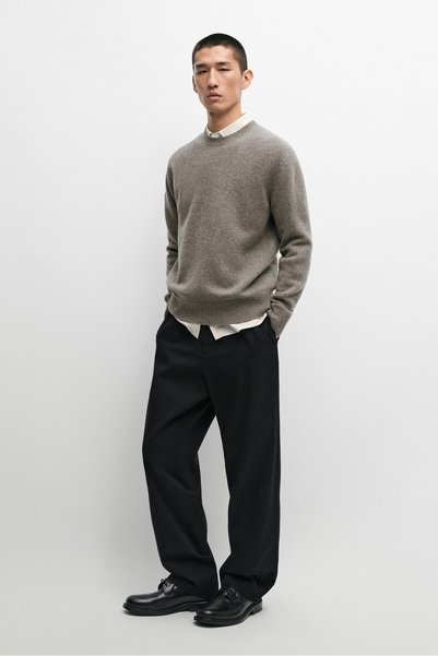 Massimo Dutti %100 yün bisiklet yaka triko kazak