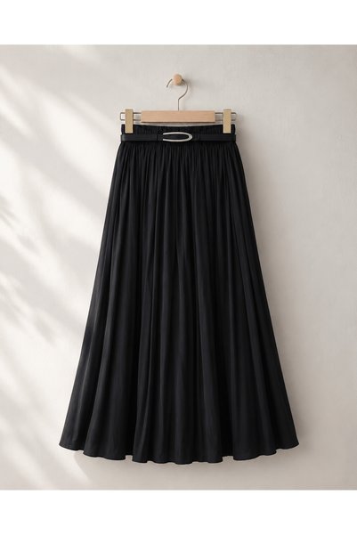 Hepsi Moda تنورة تينسل كراش - 5004 - بي بي - أسود