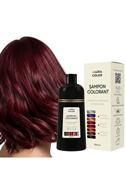 MARIACOLOR Șampon pentru colorarea părului alb, 500 ml - Roșcat închis