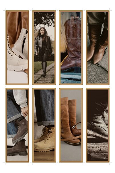 OEM Set of 8 bookmarks with Leather boots theme, elegant design, durable card...