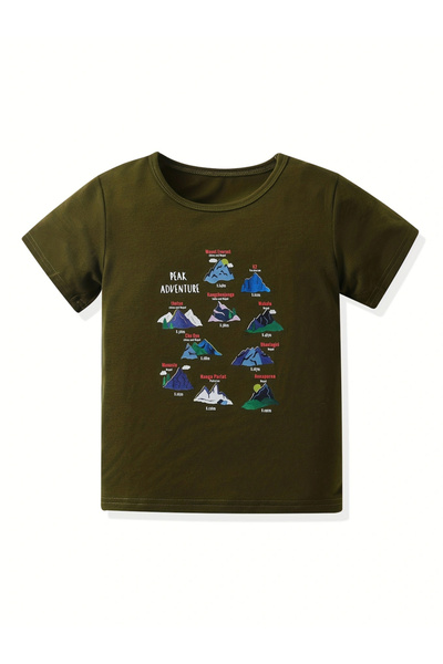 Take Two By Styli Kids Mountain Peak Graphic Short Sleeve T-Shirt