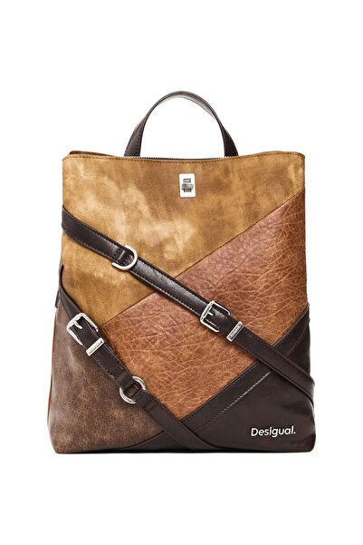 Desigual καφέ τσάντα πλάτης 26WAKP31
