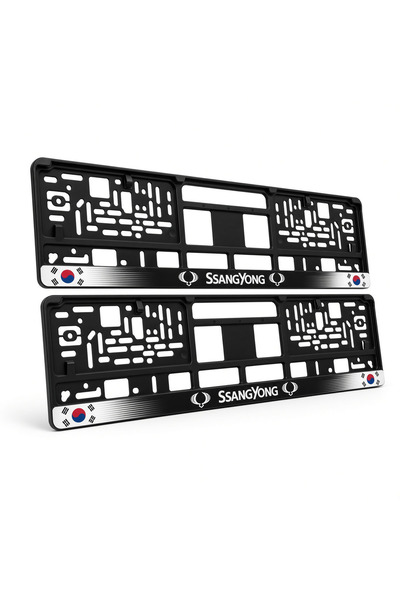 Autohelix MSA Set de 2 piese, suport personalizat pentru plăcuța de înmatriculare SsangYong, HLX-1
