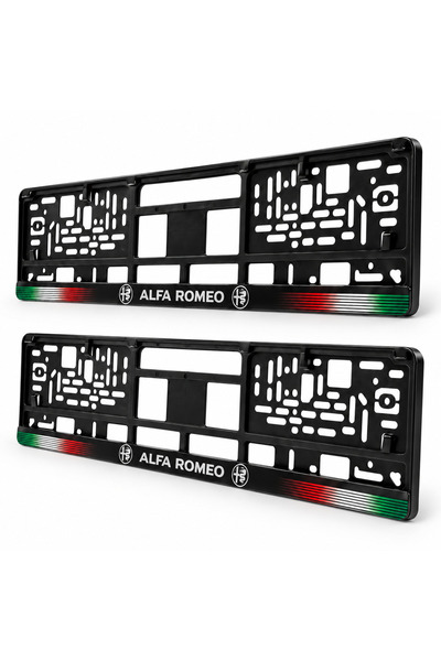 Autohelix MSA Set de 2 piese, suport personalizat pentru plăcuța de înmatriculare Alfa Romeo, HLX-1