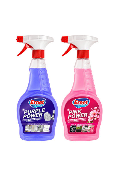Ernet Purple Power Kireç Ve Pas Çözücü 750 ml & Pink Power Kir Ve Yağ Çözücü ...