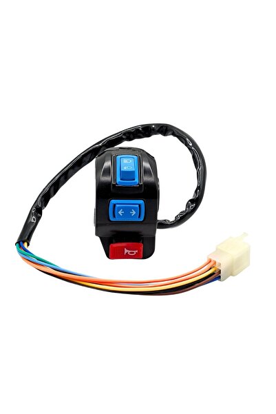FUKUKAWA Electric Bike Left Handle Switch with Headlight High/Low Beam, Turn ...