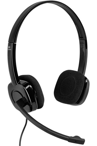 logitech سماعة رأس سلكية H151، سماعات ستيريو مع ميكروفون دوار لإلغاء الضوضاء،...