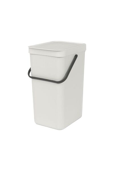 Brabantia Sort&Go trash bin, plastic, 16 L, Light Grey -