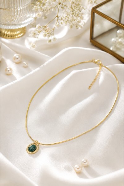 Feyz Tasarım Emerald Elegance Necklace