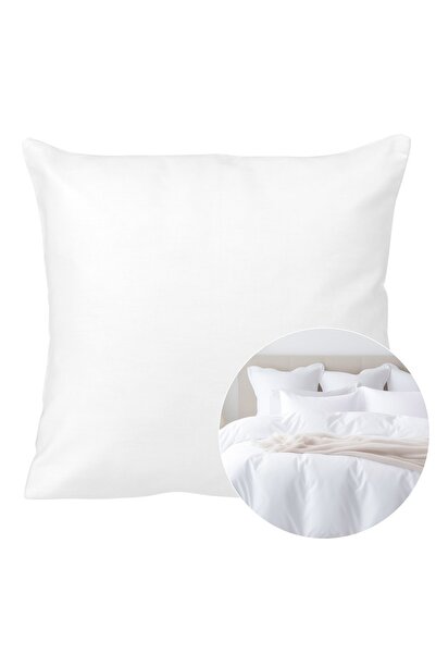 Darymex Fata de perna din satin de bumbac 40x40 alb