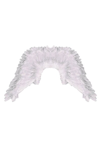 DD SHOP Aripi de Inger Albe cu Beteala Argintie 65x45cm - Costume Craciun Cop...