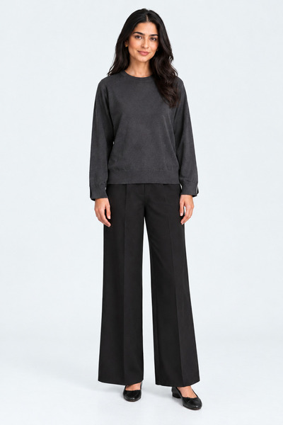 Yola Solid Long Sleeve Sweater