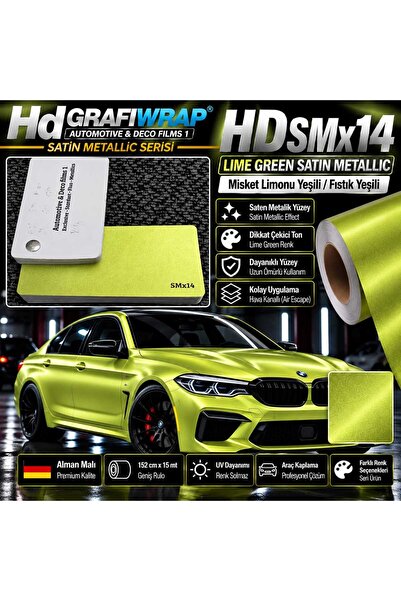 HD AMERICAN MİSKET LİMON YEŞİLİ / FISTIK YEŞİLİ ARAÇ FOLYOSU