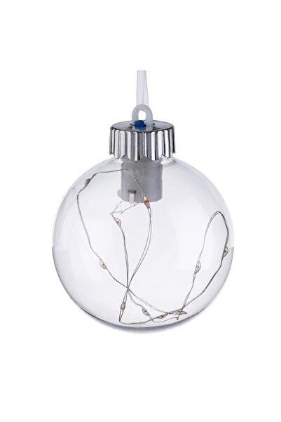 DD SHOP Glob Transparent cu LED Colorat de Craciun 8cm - Globuri Individuale