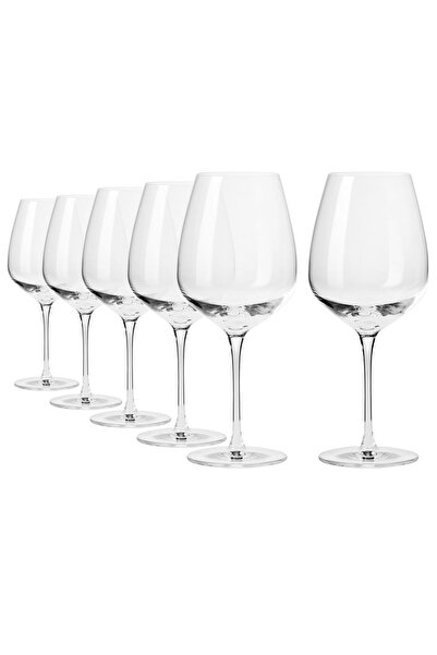 Krosno Set of 6 Pinot Noir wine glasses, crystalline glass, 810ml, "Divine" -