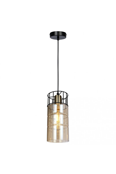 Klausen Ιδανικό Κρεμαστό Φωτιστικό KL111054, 1x E27, μπρονζέ+φιμέ+μαύρο, IP20
