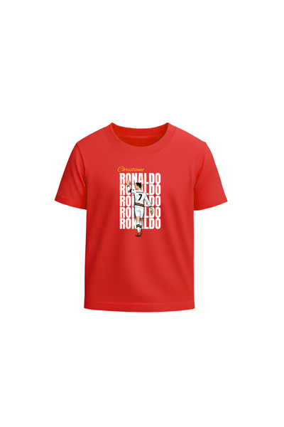 PRINTSHOP4ME Ronaldo Unisex Kids T-Shirt - Soccer Player Printed Tshirt for B...