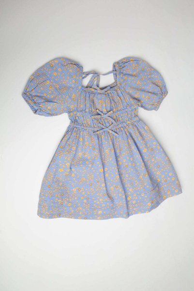 Gingersnaps Girls Floral Puff-Sleeve Dress