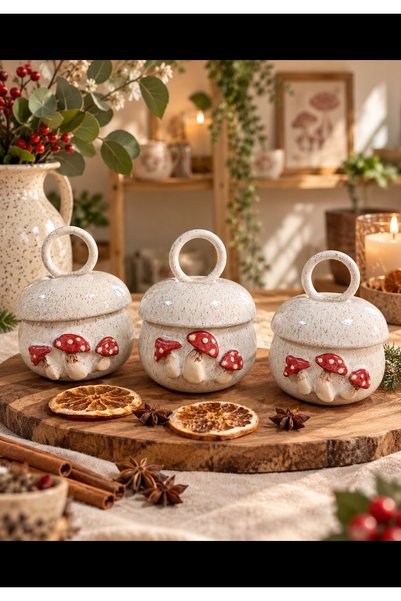 Lida art Studio Woodland 3 lü Kavanoz Seti