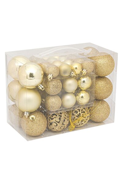 DD SHOP Globuri de Craciun Aurii Value Pack 3-4-6 cm