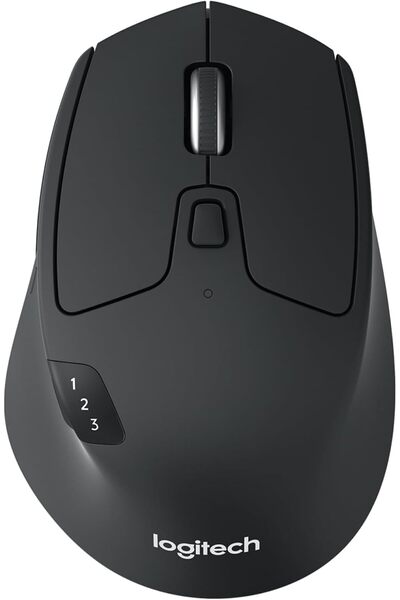 logitech M720 Triathlon Wireless Mouse, Multi-Device, Bluetooth and 2.4 GHz with USB Unifying Receiver, 1000 DPI, 8-Buttons, 24-Month Battery Life, laptop/PC/Mac/iPad OS - Graphite Black, 910-004791