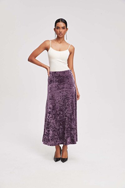 Livia Crushed Velvet Maxi Skirt