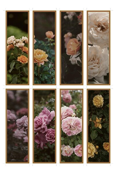 OEM Semne de Carte Set 8 Bucati cu Tema Gradina de Trandafiri, Design Elegant...
