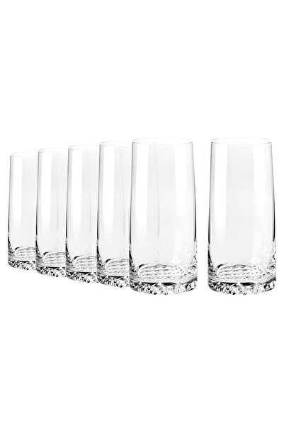 Krosno 6-piece highball glass set, made of crystalline glass, 350ml, "Fjord" -