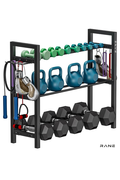 Dambıl Kettlebell Direnç Bandı Atlama İpi Boks Eldiveni Ve Çok Daha Fazlası İçin Çok Amaçlı Stand Siyah Renk