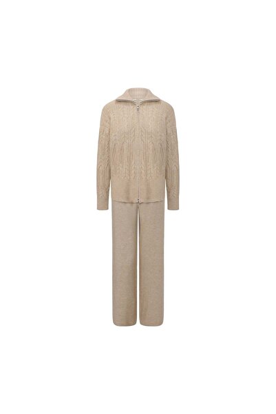 menta Plain Long Trousers And Long-Sleeved Jacket Set