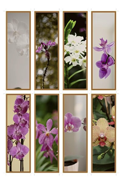 OEM Set 8 Semne de Carte cu tematica floare de orhidee, design elegant, carto...