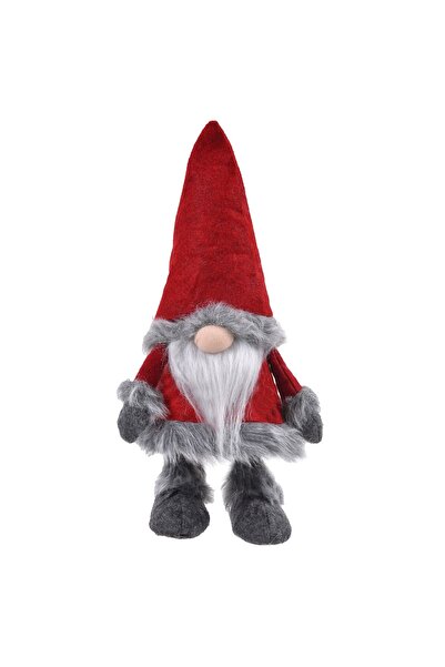 DD SHOP Figurina Decorativa de Craciun Gnome cu Miscare Caciula Bordo Blana 30cm