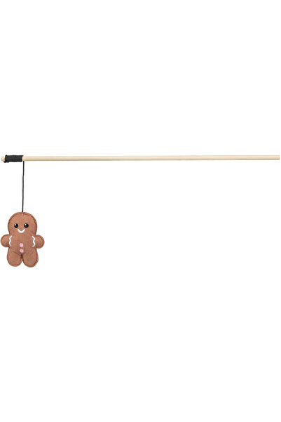 Trixie Jucarie pentru Pisici, Undita cu Omulet de Turta Dulce, 46 cm